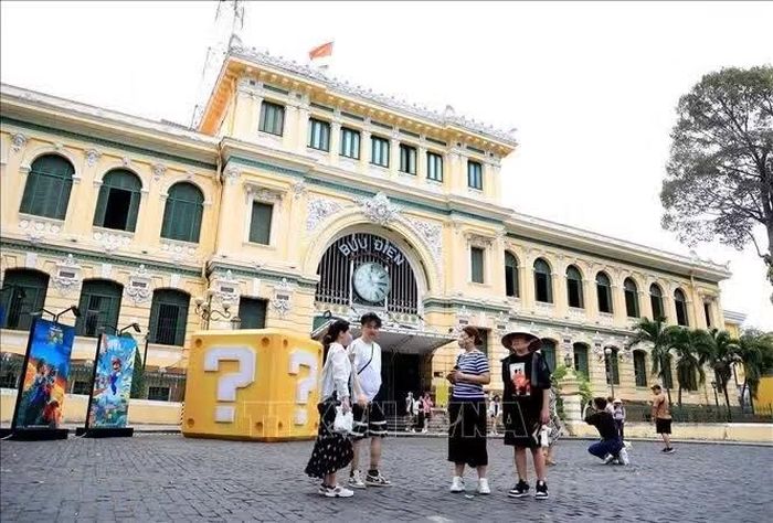 Bưu điện Trung tâm, công trình kiến trúc độc đáo ở trung tâm TP Hồ Chí Minh. Ảnh: Hồng Đạt/TTXVN