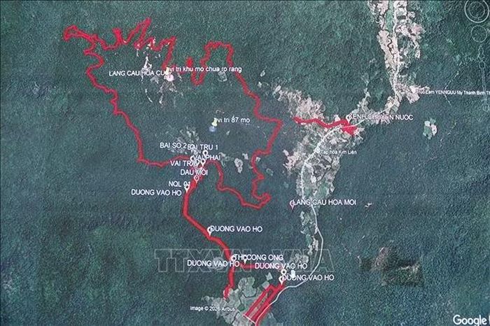 Bản đồ tổng thể các vị trí giải phóng mặt bằng và triển khai xây dựng hồ chứa nước Ka Pét (xã Hàm Thạnh, tỉnh Lâm Đồng). Ảnh: Nguyễn Thanh – TTVXN