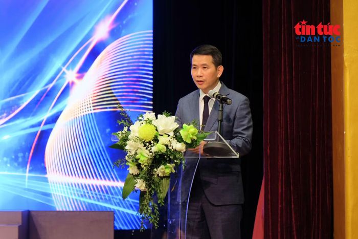 Giám đốc Sở Văn hóa, Thể Thao và Du lịch Hà Nội Phạm Tuấn Long phát biểu tại lễ khai mạc.