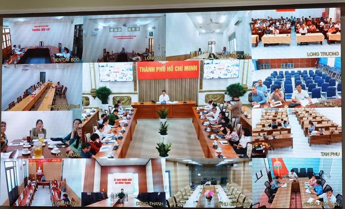 Các điểm cầu trực tuyến các xã, phường trên địa bàn TP Hồ Chí Minh.