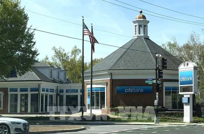 Một chi nhánh của ngân hàng Citibank, thuộc tập đoàn tài chính Citigroup, tại Washington, D.C. (Mỹ). Ảnh: Ngọc Quang – PV TTXVN tại Mỹ 