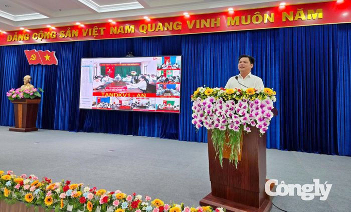 Đồng chí Lại Hiệp Phong, Ủy viên Ban Thường vụ Đảng ủy, Phó Chánh án TAND tỉnh An Giang triển khai Kế hoạch của TAND tỉnh An Giang