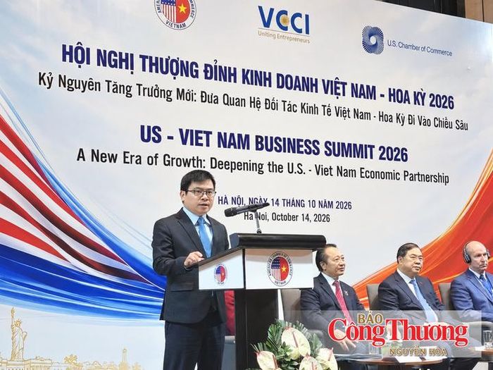 Thứ trưởng Bộ Công Thương Trương Thanh Hoài phát biểu tại hội nghị.