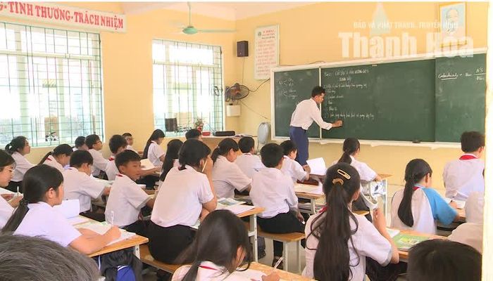 Một tiết học tại Trường Trung học cơ sở Trúc Lâm.