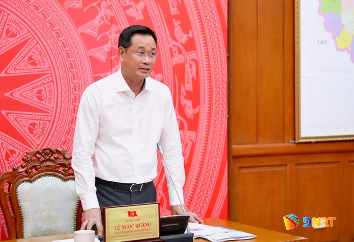 Bí thư Thành ủy Lê Ngọc Quang kết luận cuộc họp. Ảnh: T.CÔNG