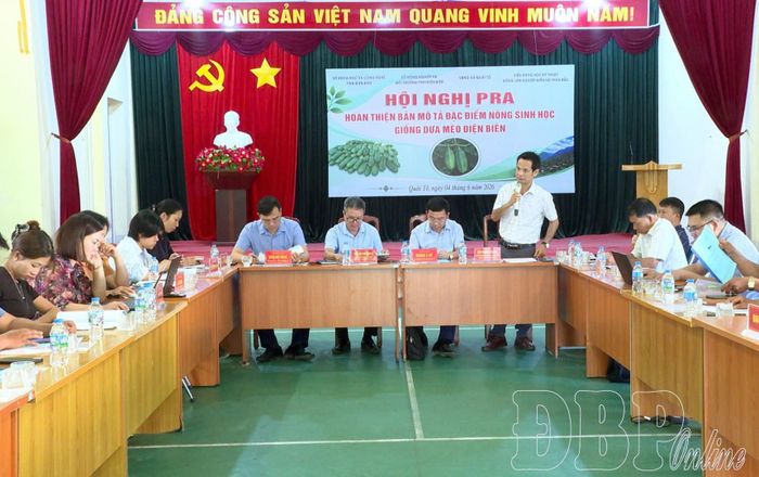 Xã Quài Tở phối hợp với các cơ quan chuyên môn tổ chức Hội nghị PRA tham vấn cộng đồng nhằm hoàn thiện bản mô tả đặc điểm nông sinh học giống dưa mèo Điện Biên.
