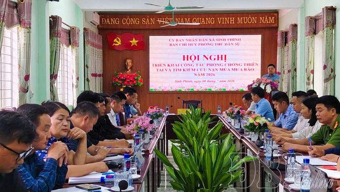 Ban Chỉ huy Phòng thủ dân sự xã Sính Phình triển khai các giải pháp phòng, chống thiên tai năm 2026.