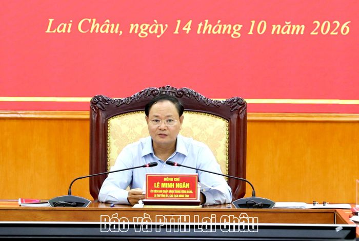 Đồng chí Lê Minh Ngân - Bí thư Tỉnh ủy, Chủ tịch HĐND tỉnh, Trưởng Ban Chỉ đạo tỉnh phát biểu kết luận cuộc họp.