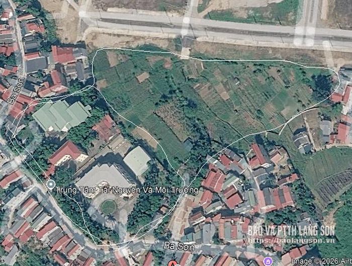 Vị trí đề xuất xây dựng mới Trường THPT Đông Kinh (Chu Văn An) tại phường Tam Thanh, có diện tích khoảng 3 ha