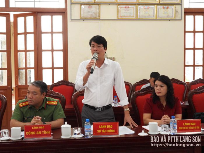 Lãnh đạo Sở Tài chính phát biểu tại cuộc kiểm tra