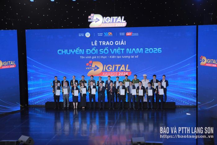 Các cơ quan, đơn vị tiêu biểu nhận giải thưởng Chuyển đổi số Việt Nam năm 2026