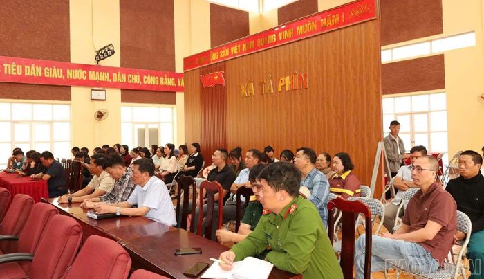 Quang cảnh hội nghị công bố đồ án quy hoạch chung xây dựng xã Tả Phìn giai đoạn 2021 - 2035, tầm nhìn đến năm 2050.