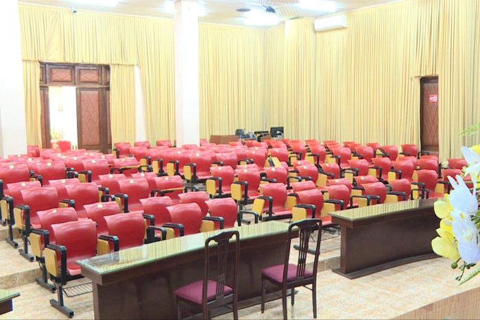 Không gian vòng sơ khảo tại Hội trường Báo và Phát thanh, Truyền hình Lâm Đồng