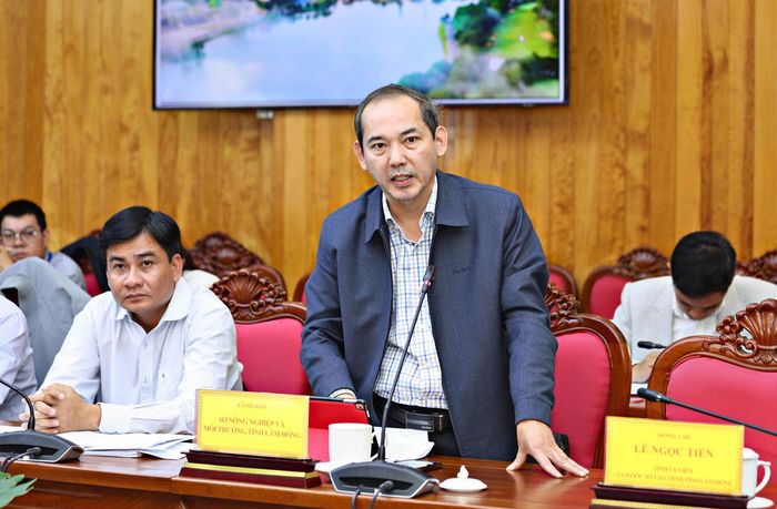 Phó Giám đốc Sở Nông nghiệp và Môi trường Võ Văn Minh phát biểu trao đổi các kiến nghị của Sở KH&CN