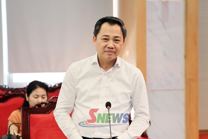 Đồng chí Nguyễn Đình Việt, Phó Bí thư Tỉnh ủy, Chủ tịch UBND tỉnh phát biểu tại hội nghị.