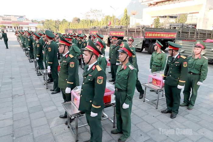 93 hài cốt AHLS đã được tập hợp tại Nghĩa trang Liệt sĩ Quốc gia Vị Xuyên. Ảnh: Phi Anh