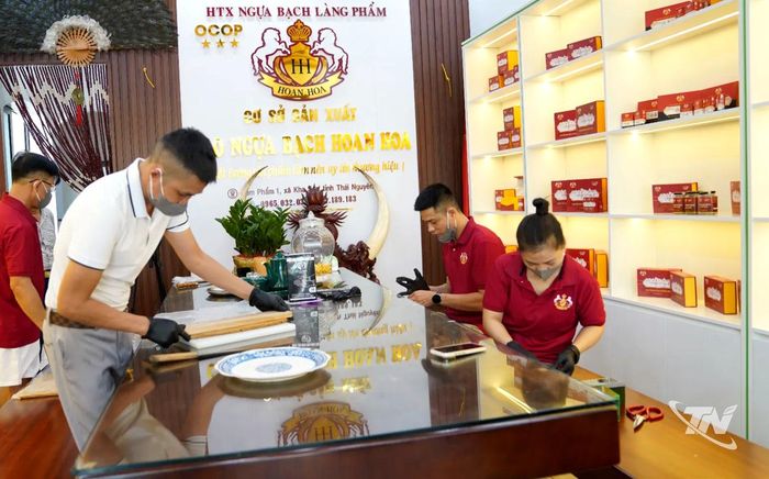 Từ nghề nấu cao truyền thống, anh Hoàng Văn Hoan từng bước đa dạng hóa sản phẩm, mở rộng thị trường tiêu thụ.