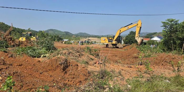 Phần mặt bằng sau khi giải tỏa được bàn giao cho nhà thầu triển khai thi công ngay. (Ảnh: Ban QLDA CTGT Nghệ An).