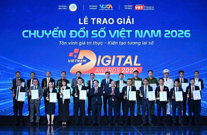 Giải thưởng Chuyển đổi số Việt Nam – Vietnam Digital Awards (VDA) 2026 đã trao giải, vinh danh 56 tổ chức, sản phẩm, giải pháp và 3 cá nhân tiêu biểu có thành tích xuất sắc.
