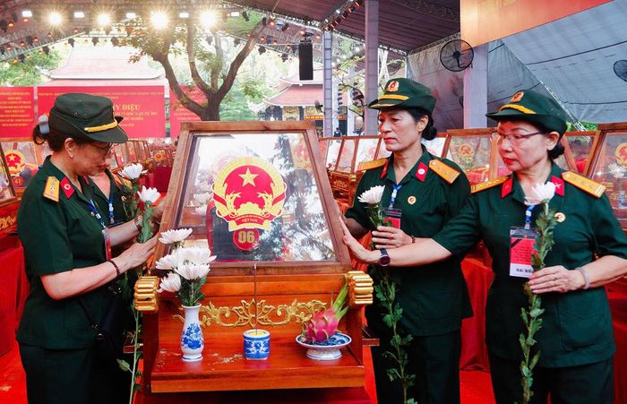 Các công tác cho Lễ viếng, truy điệu và an táng hài cốt liệt sĩ đã hoàn tất. Ảnh: Hoa Lê