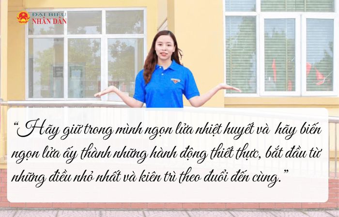 Đồng chí mong muốn nhắn gửi tới các thủ lĩnh trẻ về lòng nhiệt huyết và sự bền bỉ, kiên trì theo đuổi đến cùng.