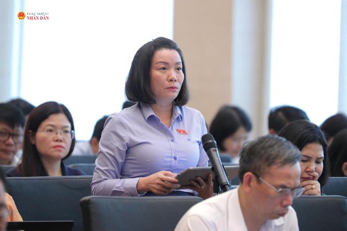 ĐBQH Nguyễn Minh Tâm (Quảng Trị) phát biểu. Ảnh: Hồ Long