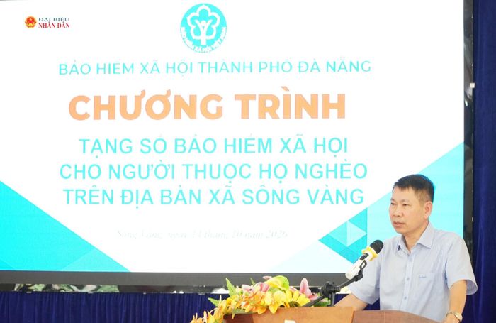 Giám đốc BHXH thành phố Đà Nẵng Nguyễn Trí Đại phát biểu tại chương trình.