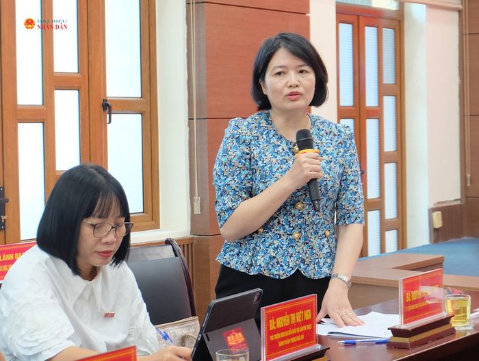 Đại biểu Quốc hội hoạt động chuyên trách tại Ủy ban Văn hóa và Xã hội Nguyễn Thị Mai Thoa phát biểu