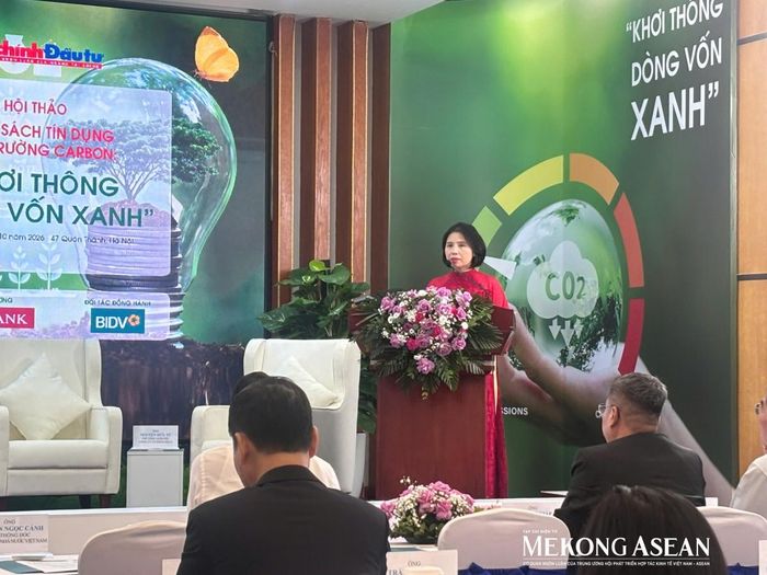 TS. Nguyễn Thị Thu Hà, Giám đốc Trường Đào tạo cán bộ kiêm Phó trưởng ban Chỉ đạo ESG Agribank. Ảnh: Thu Trang/Mekong ASEAN