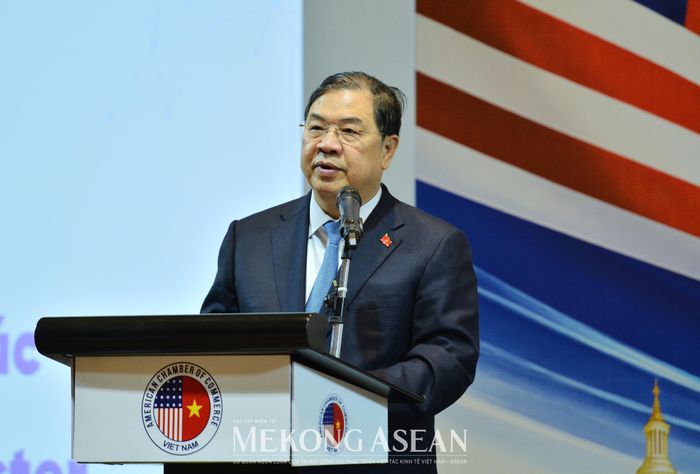 Phó Thủ tướng Thường trực Phạm Gia Túc chia sẻ về định hướng triển khai của Việt Nam trong thời gian tới. Ảnh: Lê Hồng Nhung - Mekong ASEAN