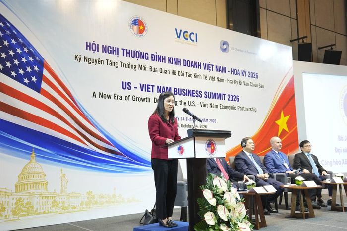 Đại sứ Hoa Kỳ tại Việt Nam Jennifer Wicks phát biểu tại Hội nghị