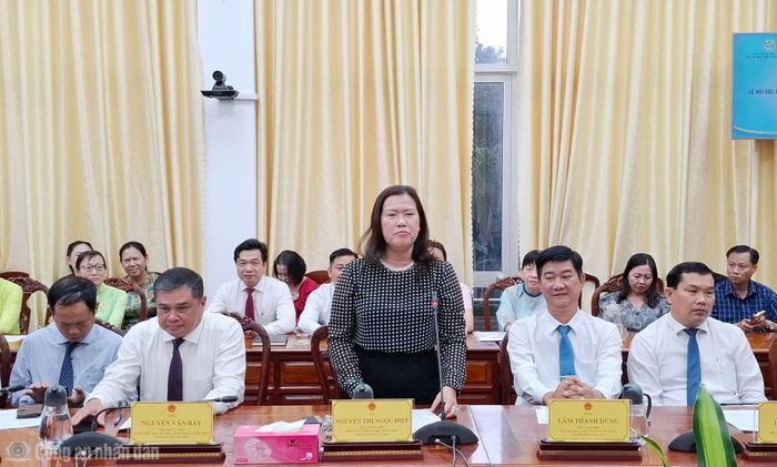 Phó Chủ tịch UBND TP Cần Thơ - Nguyễn Thị Ngọc Điệp phát biểu khai mạc hội nghị.