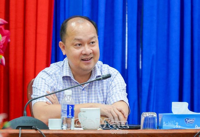  Giám đốc Sở Khoa học và Công nghệ Nguyễn Phương Bắc phát biểu tại cuộc họp.