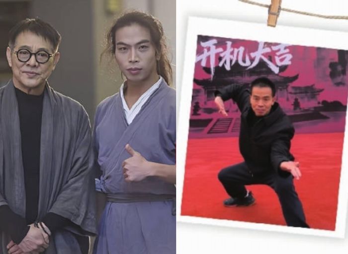 Hồ Kiếm Phong và cha của mình đóng phim ngắn của Lý Liên Kiệt