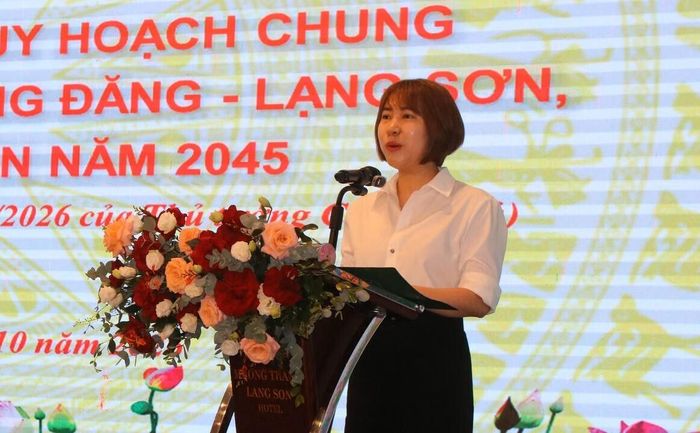 Bà Nguyễn Thị Phượng, Tổng Giám đốc Công ty cổ phần Hữu Nghị Xuân Cương, mong muốn tỉnh Lạng Sơn điều chỉnh quy hoạch tạo nền tảng pháp lý quan trọng để doanh nghiệp xây dựng chiến lược đầu tư dài hạn. (Ảnh: Minh Hữu)