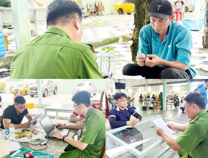Cảnh sát làm việc với người làm thuê cho Chọn. (Ảnh: CACC)