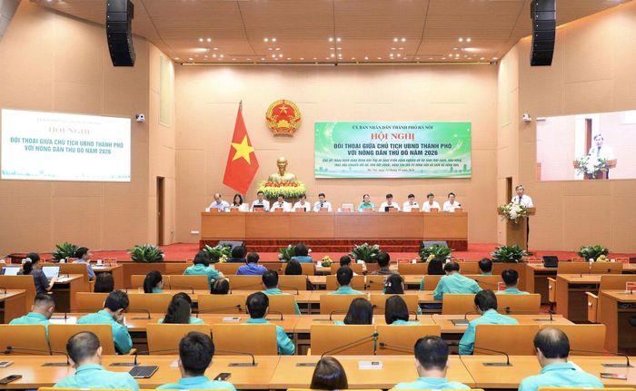 Chủ tịch UBND thành phố Hà Nội Vũ Đại Thắng phát biểu kết luận hội nghị. Ảnh: Viết Thành