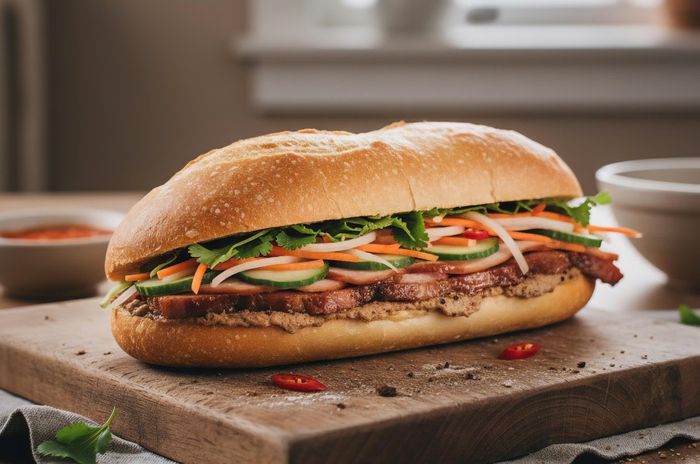 Thời gian qua xảy ra một số vụ việc người dân nhập viện sau ăn bánh mì. Ảnh minh họa (AI tạo).