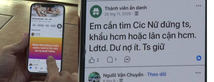  Bài đăng tìm người đứng tên tài sản trên mạng xã hội của nhóm đối tượng 