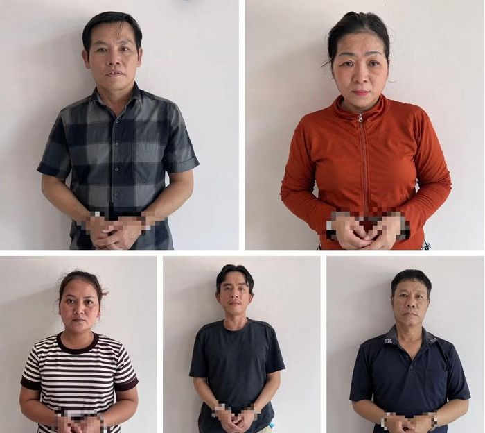  Các bị can Lê Hoàng Giang, Nguyễn Việt Thanh, Nguyễn Thanh Dũng, Ka Dẻh và Xa Thị Mỹ Tiên 