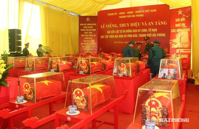 Các công tác chuẩn bị cho buổi lễ. Ảnh: Báo Hải Phòng