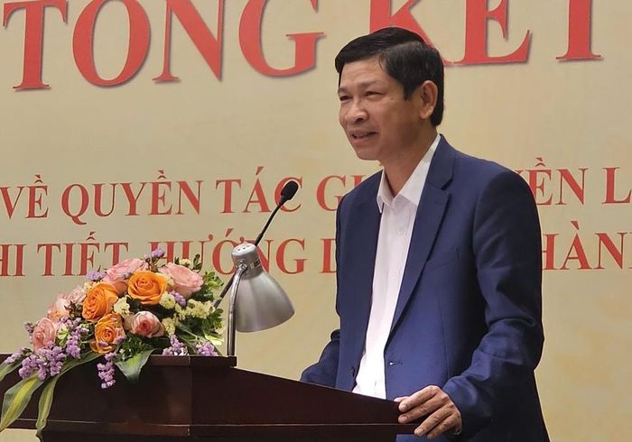 Thứ trưởng Bộ Văn hóa, Thể thao và Du lịch Hồ An Phong phát biểu tại hội nghị