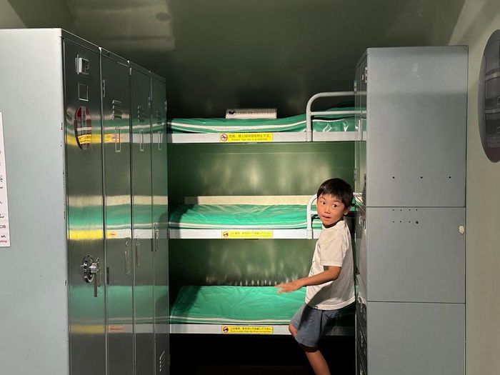 Mô phỏng không gian giường ngủ trên tàu ngầm của các thành viên thủy thủ đoàn