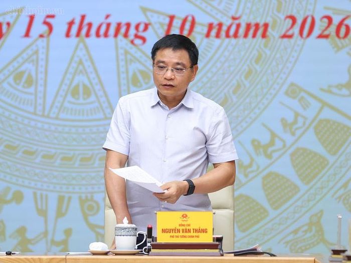 Đồng chí Nguyễn Văn Thắng, Phó Thủ tướng Chính phủ, Phó Trưởng Ban Chỉ đạo phát biểu tại Hội nghị - Ảnh: chinhphu.vn/Nhật Bắc