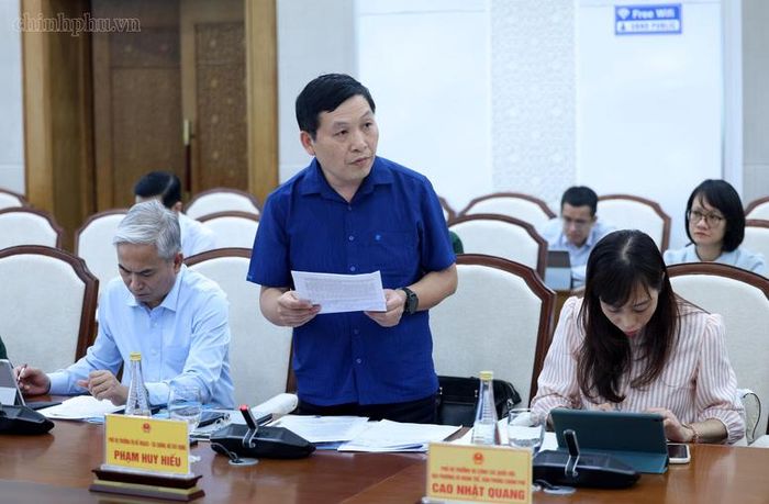 Các đại biểu phát biểu tại cuộc làm việc - Ảnh: chinhphu.vn/Đức Tuân