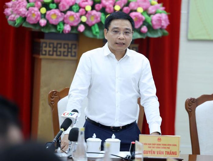 Phó Thủ tướng Nguyễn Văn Thắng phát biểu kết luận cuộc làm việc - Ảnh: chinhphu.vn/Đức Tuân