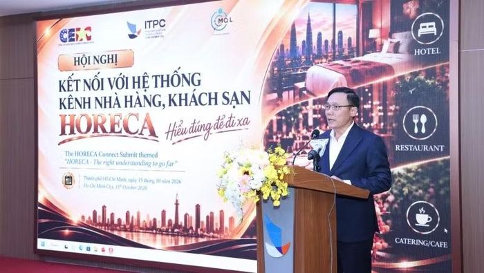 Ông Lê Anh Hoàng, Phó Giám đốc Trung tâm Xúc tiến Thương mại và Đầu tư Thành phố Hồ Chí Minh phát biểu tại sự kiện (Ảnh: ITPC)