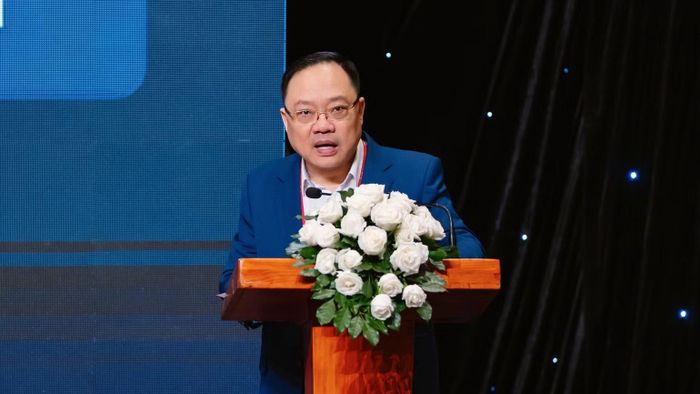 Ông Phạm Anh Tuấn, Vụ trưởng Vụ Thanh toán (Ngân hàng Nhà nước Việt Nam), phát biểu ý kiến tại sự kiện HPT D-DAY 2026. (Ảnh: HPT)