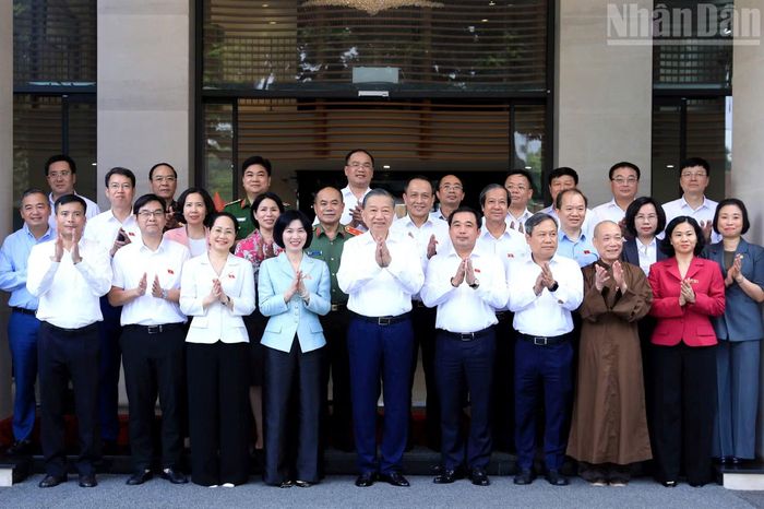Tổng Bí thư, Chủ tịch nước Tô Lâm và các đại biểu tham dự cuộc làm việc.