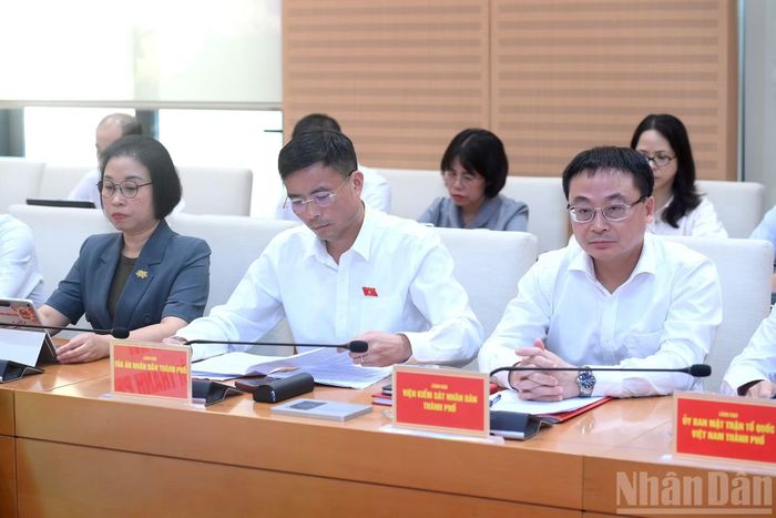 Các đại biểu tham dự cuộc làm việc.